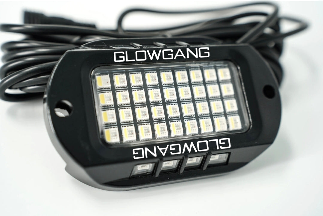 GLOWGANG 44LED MAX SERIES RGBW ROCK LIGHT PODS