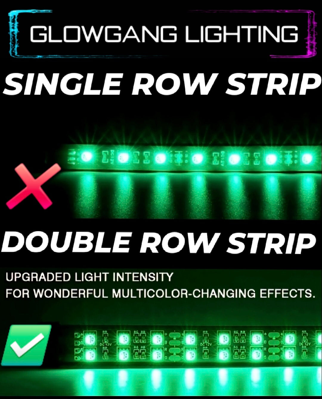 GLOWGANG DOUBLE ROW FLOW SERIES UNDERGLOW KIT